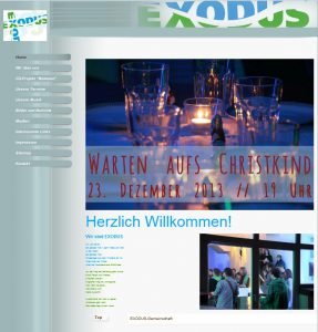 Religion gibt es in der Kirche. Oder im Internet. 4 Screenshot exodusgemeinschaft.de Mai 2014